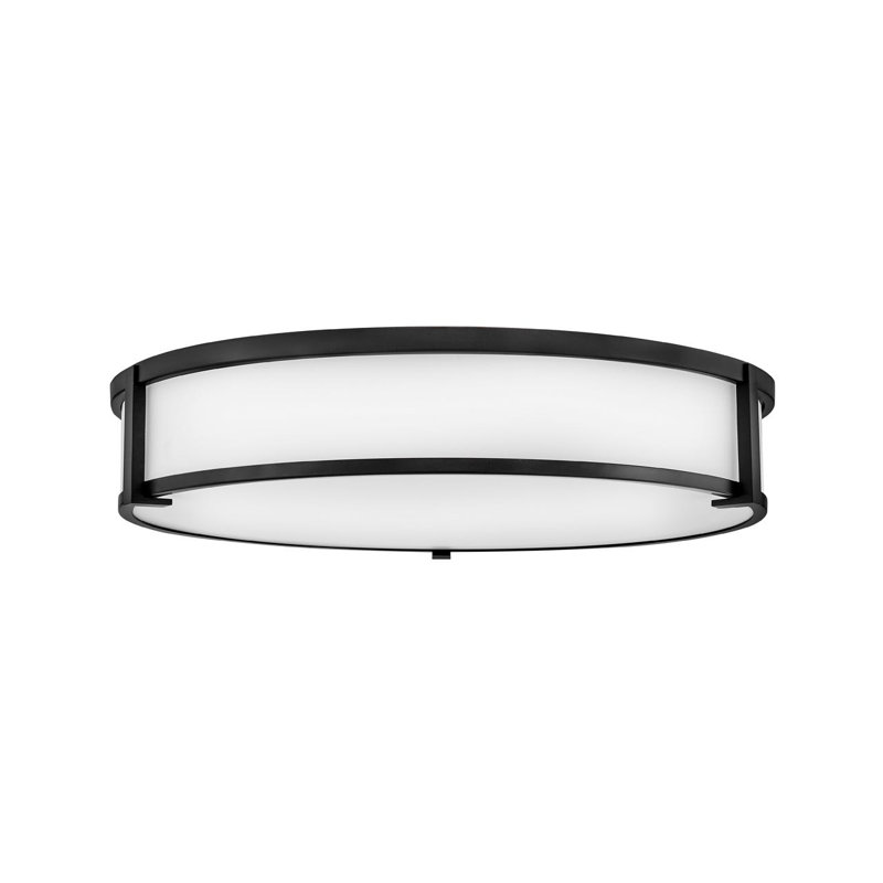 Plafonnier encastré en verre Romona, Noir