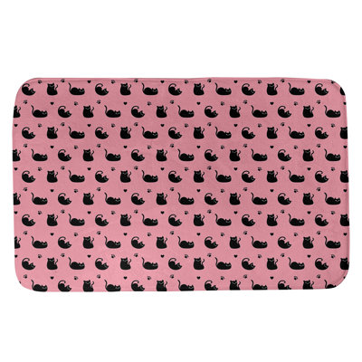 Tapis pour salle de bain chat Leffel