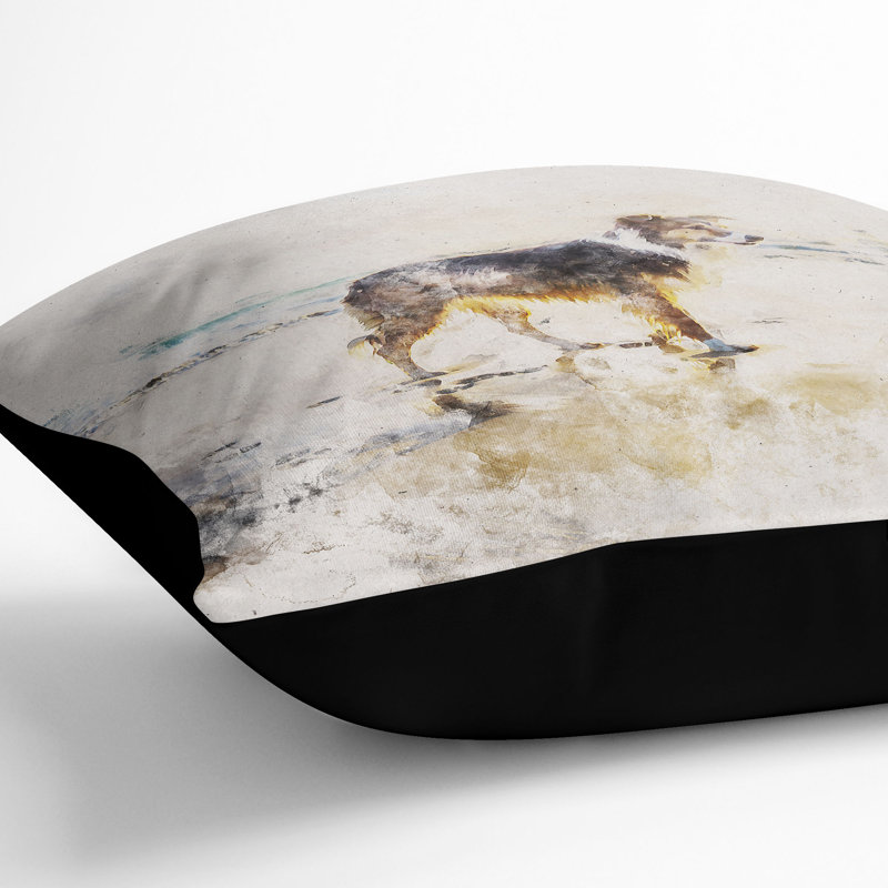 Square Cushion, 55cm H x 55cm W x 20cm D, Black
