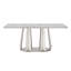 Table de salle à manger en faux marbre avec pieds de 70 po, convenant au plateau de cuisine moderne 6 8, base à finition miroir, apporte du style à votre maison-241083991