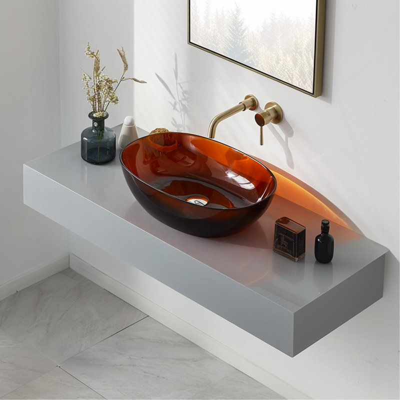 Vessel Sink Resin Bathroom Sink Modern