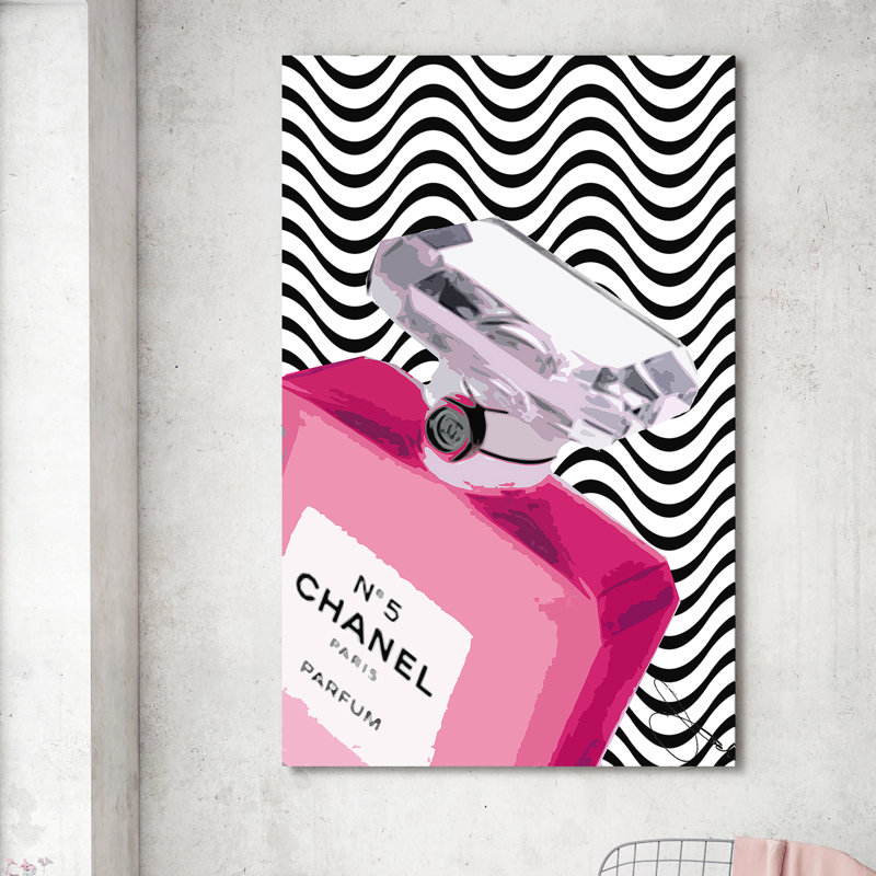 « c# 5 en rose », impression sur toile, H 40 po x l 24 po x P 1,5 po, Toile tendue