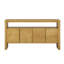 Buffet 60 po 4 portes, placard en bois massif minimaliste moderne avec tablette ouverte, console de rangement grande capacité-36219372