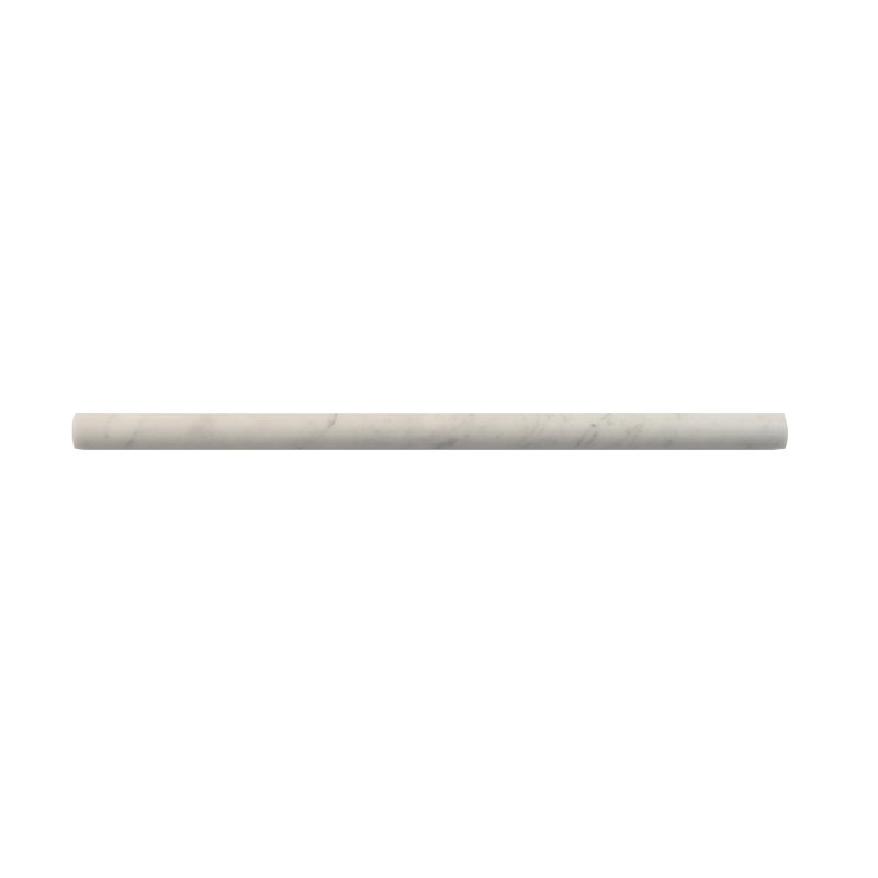 12 x 0.6 Bianco Carrara Marble Pencil Liner Tile Trim