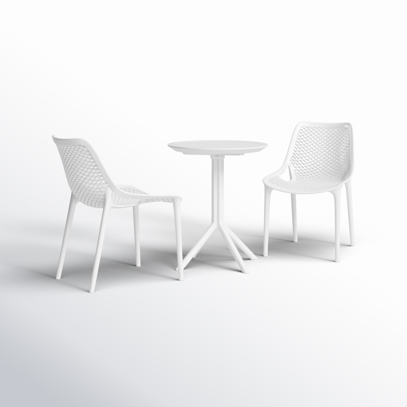 Farrah 24" Patio Bistro Set, White