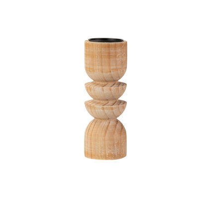 Wood Tabletop Candlestick