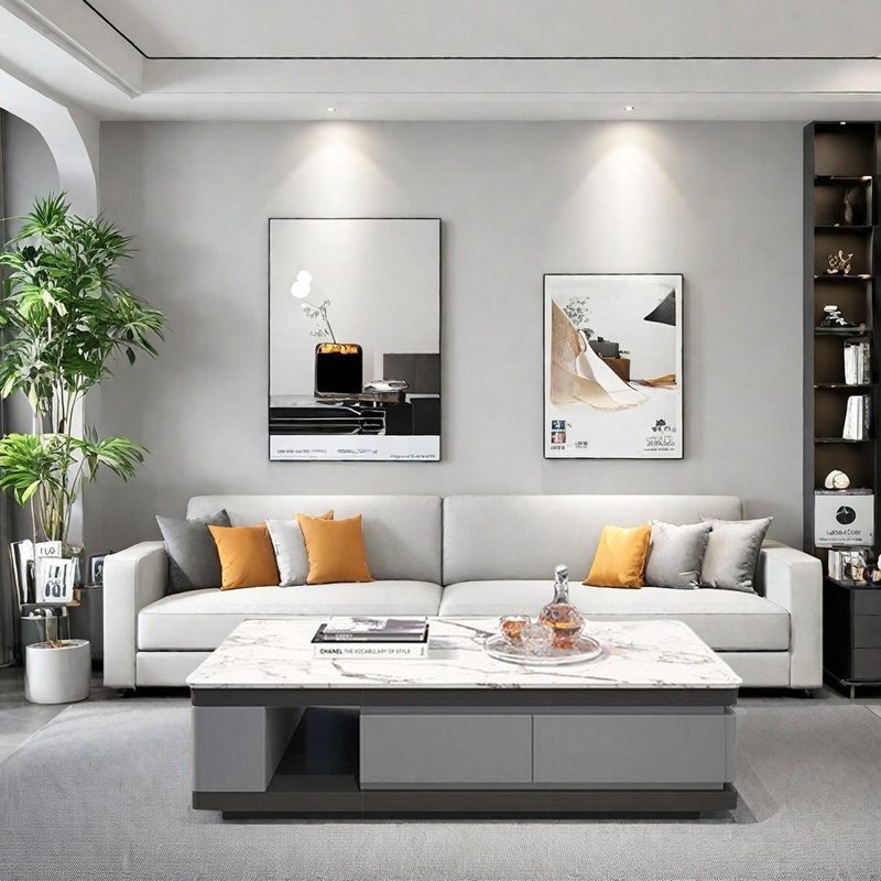 New minimalist marble coffee table