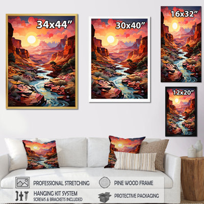 Canyon Canyon Sunrise Landscape, impression sur toile