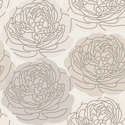 Rouleau de papier peint adhésif Kaireece Bed of Roses L 18,86 pi x l 18 po