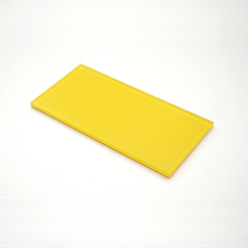 3'' W x 6'' L Glass Peel and Stick Subway Tile, Royal Yellow