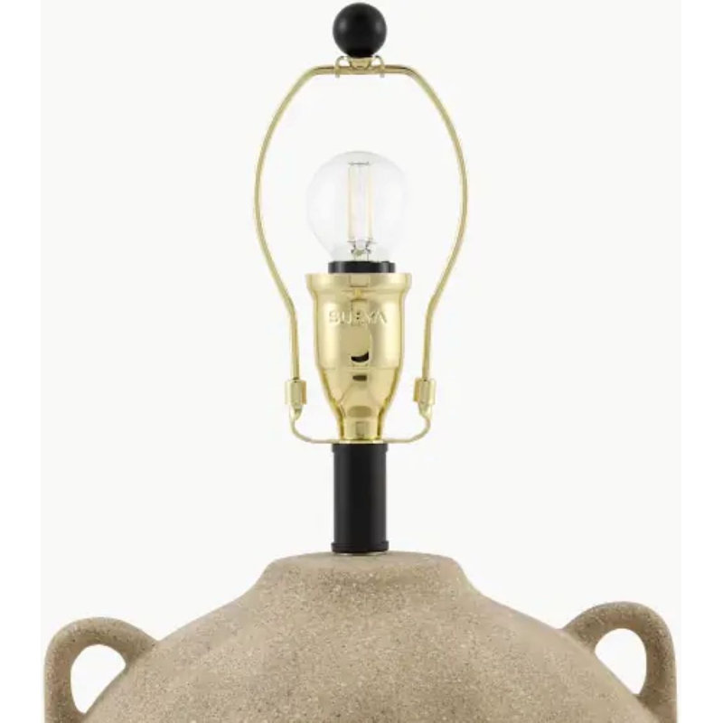 Lampe de table Nivalis, Grey, Brown