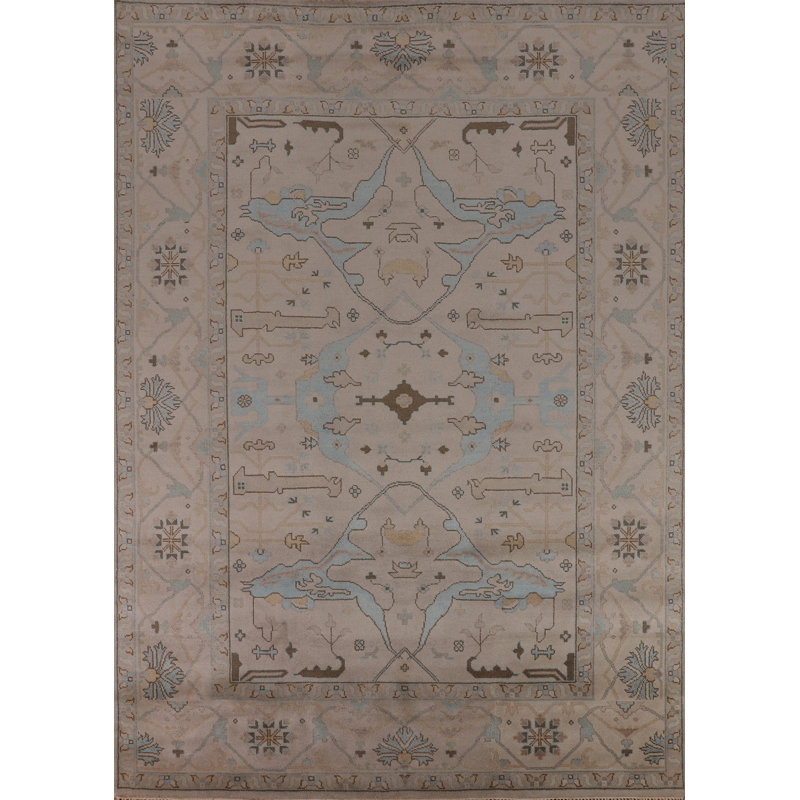 Tapis beige All-Over Oushak 9x12