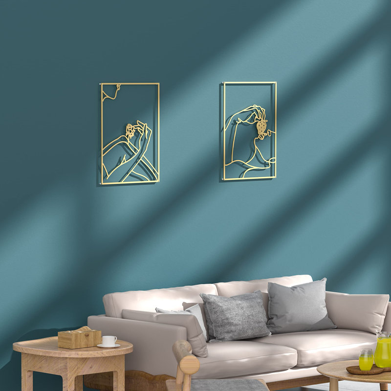 Glam Abstract Wall Decor on Metal