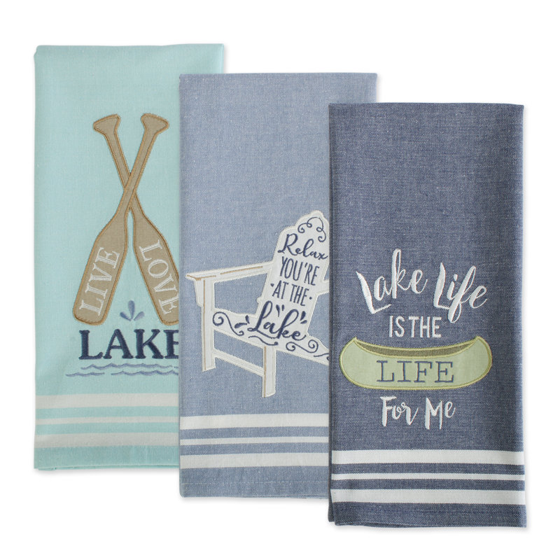Lakeside Cotton Embroidered Kitchen Towel Linen Set