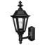Black Beveled Glass Outdoor Wall Lantern