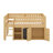Full Size Loft Bed With Storage Cabinet & Chalkboard Panel-1445725170
