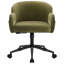 Vanity Chair With Wheels And Arms, Comfy Office Chairs For Women, Height Adjustable Ergonomic Swivel Chair For Bedroom, Living Room Makeup,chenille