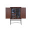 Bar Sunburst, fabriqué en bois massif et en métal, 39 x 19 x 61