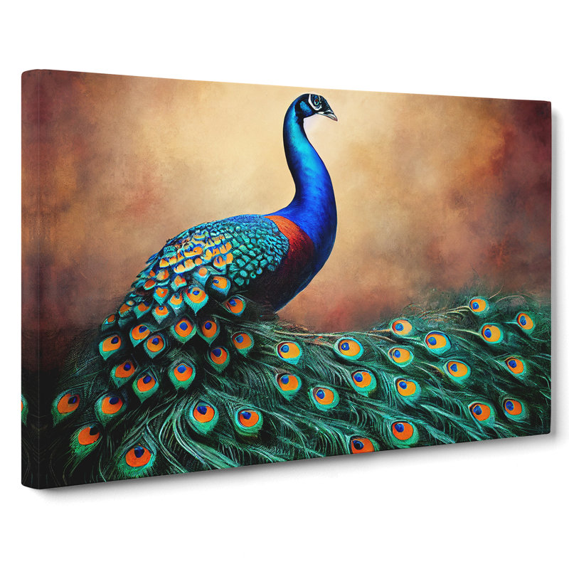 Supreme Peacock - Wrapped Canvas, 50cm H x 76cm W x 3cm D
