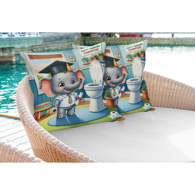 Cartoon Pillow Cover, 40"H x 40"W