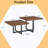 Perfectly Integrating Modern and Scandinavian Styles-Dark Walnut Double-Deck Coffee Table, Dimensions 47*23.5*18.