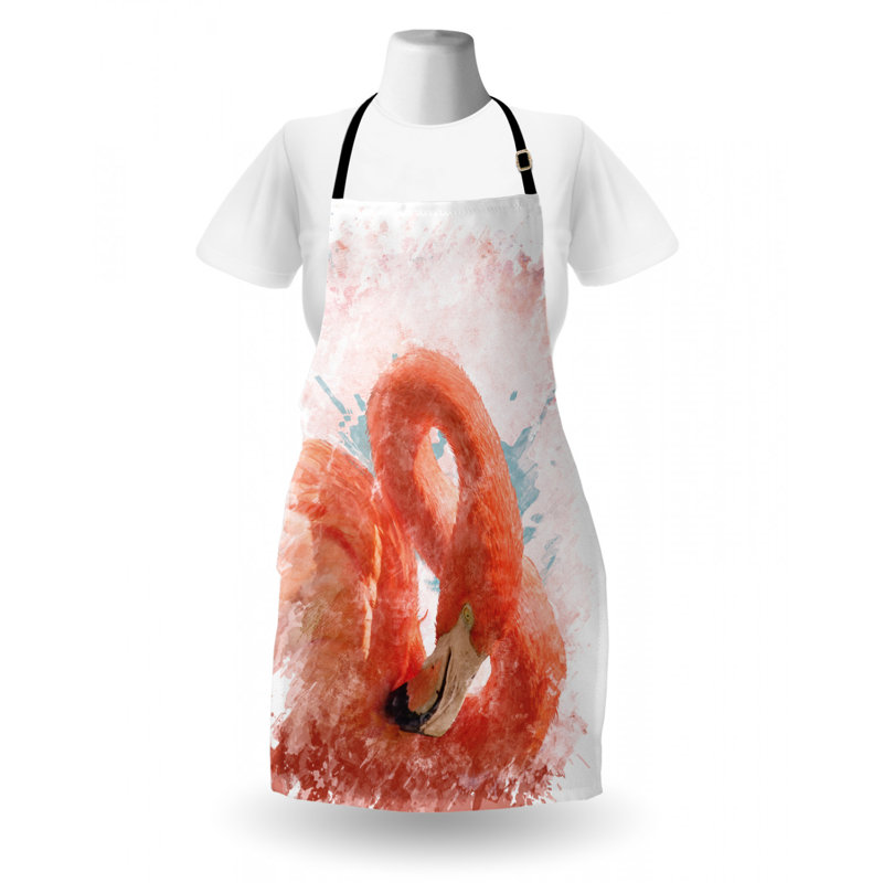 Tablier flamant rose