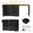 74.8" Kitchen Island With Extendable Dining Table-452636654