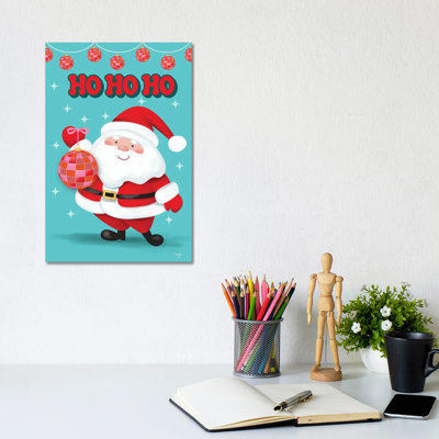 «Disco Ball Santa», reproduction d'art sur toile tendue