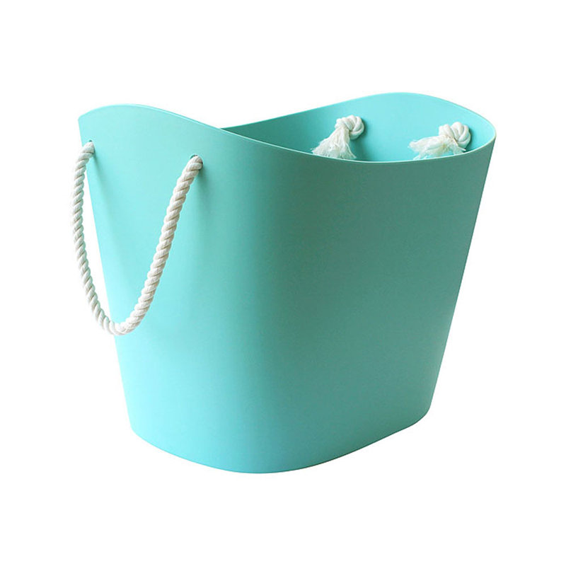 Laundry Basket with Handles, Yellow, Large (37.5 cm H x 33 cm W x 50 cm D)