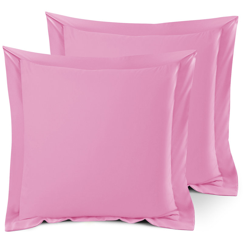 Taie décorative 100% polyester , Rose clair, 26 po x 26 po