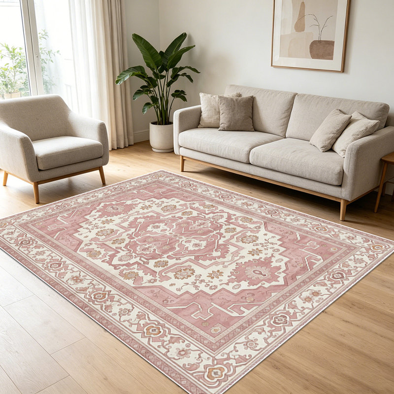 Vintage classical pattern carpet, soft and easy to clean, suitable for multiple scenarios, living room, bedroom, dining room, indoor carpet