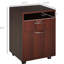 Armoire de rangement mobile brune et support pour imprimante avec tiroir, amplement pour les articles de bureau, compact à placer sous le bureau, freins verrouillables à 4 roues, - surface en bois de particules