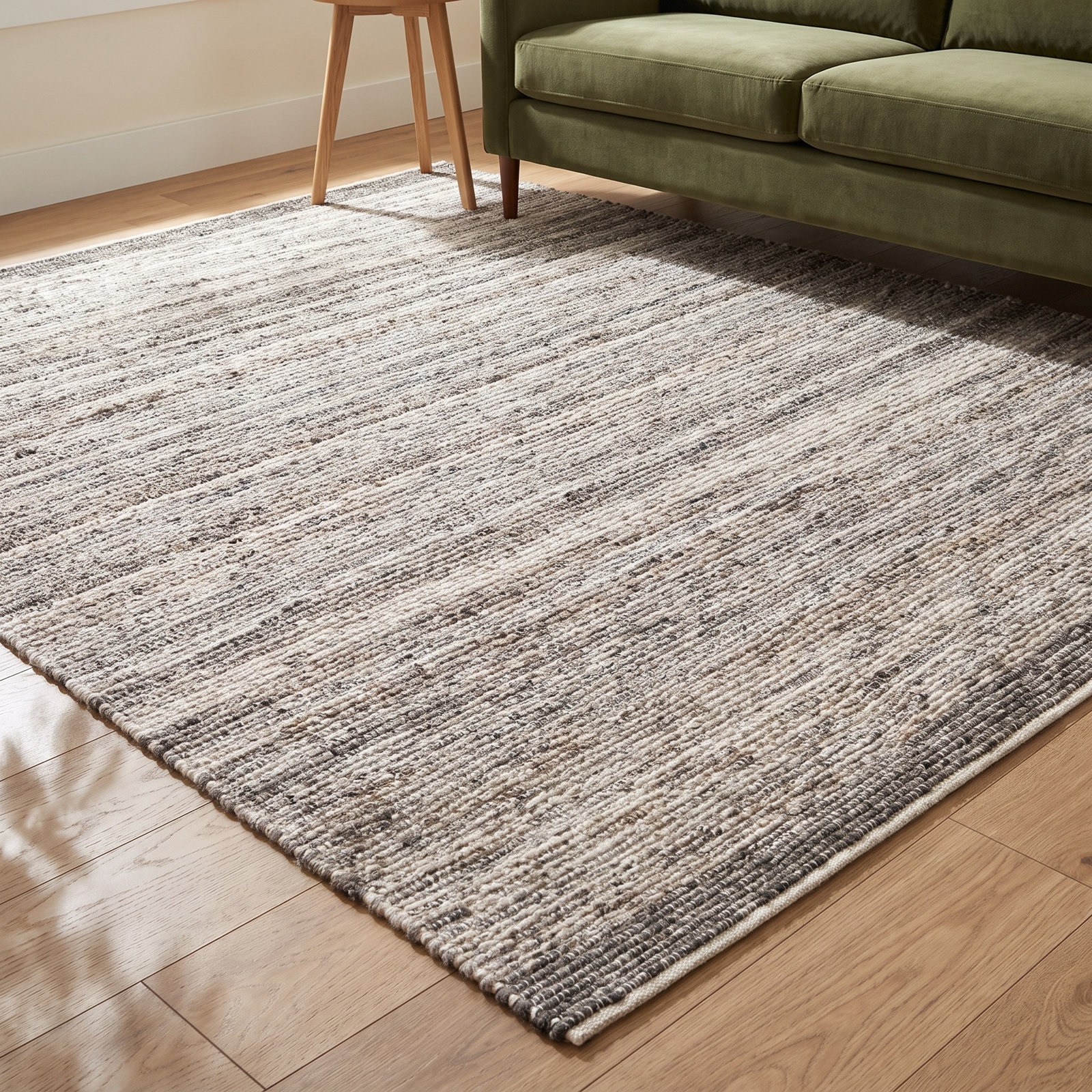 Mecit Hand-Woven Gray Rug, Rectangle 10' x 14'