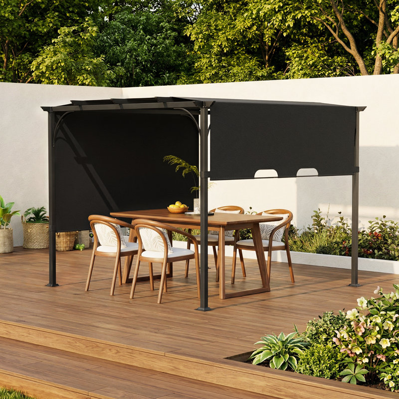 Outdoor Pergola with Adjustable Canopy