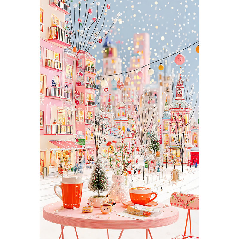 Art mural sur toile Christmas Cafe Wonderland, 16 po x 24 po