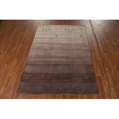 Tapis tribal brun Gabbeh 4 x 6