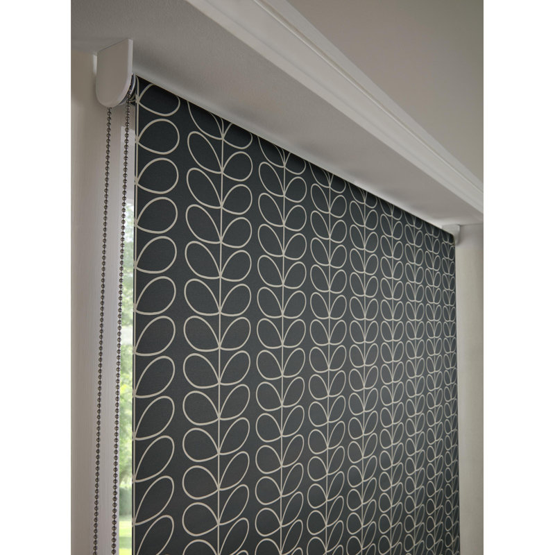 Linear Stem Room Roller Blind, 60cm W x 162cm L, Cool Grey