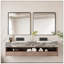 Miroir mural, miroir carré, cadre en métal, miroir de coiffeuse carré, pour salle de bain, salon, chambre