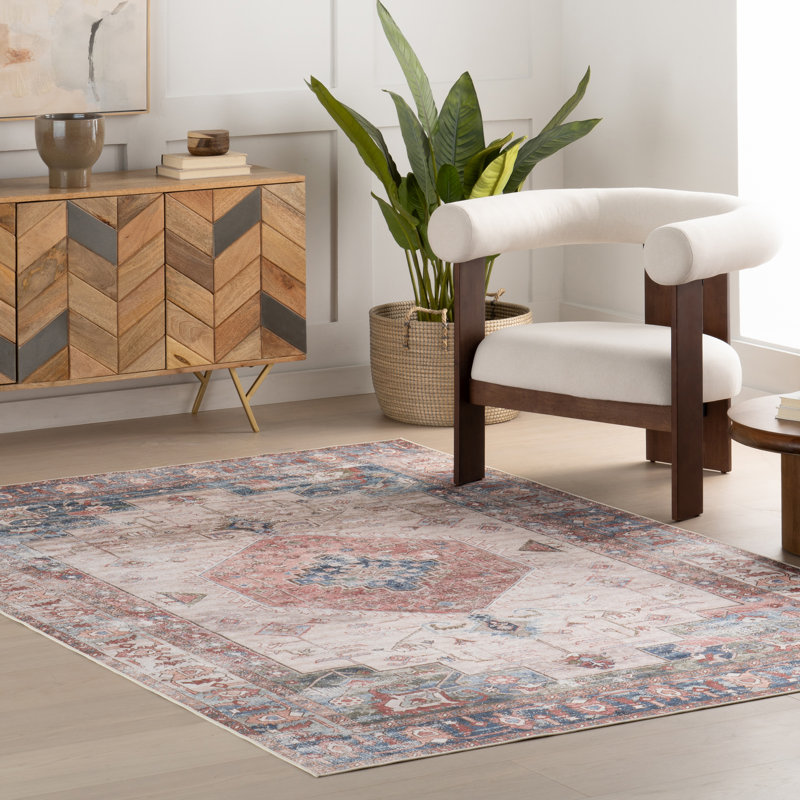  Carolita SplashGuard Machine Washable Area Rug, Rectangle 8' x 10'