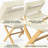 Rud Foldable Foot Stool with Soft Cushion and X Bamboo Legs, Thickened Foam Cushion Stool-932868188