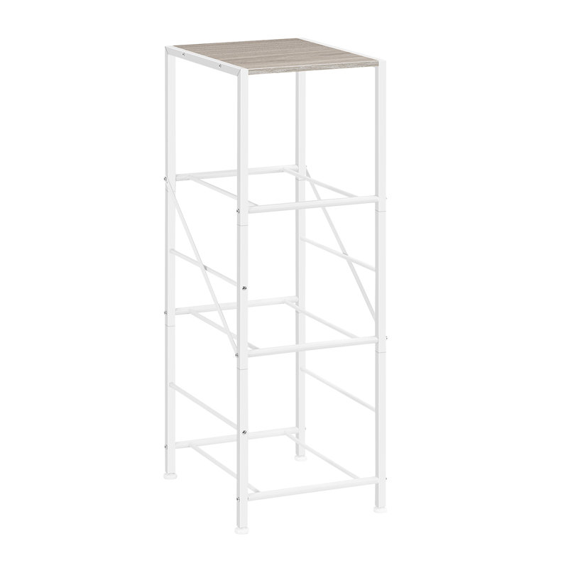 Oak 3 Tier Single Row 5 Gallon Water Jug Storage Rack, White