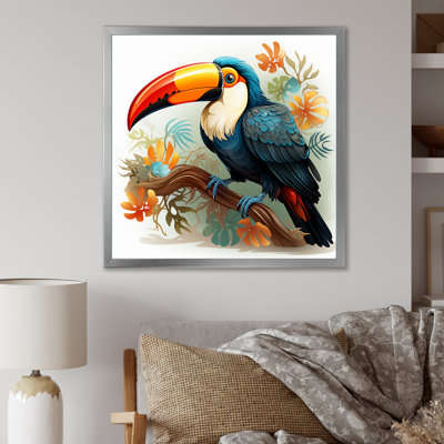 Bleu et jaune, toucans tropicaux I - art mural Toucan