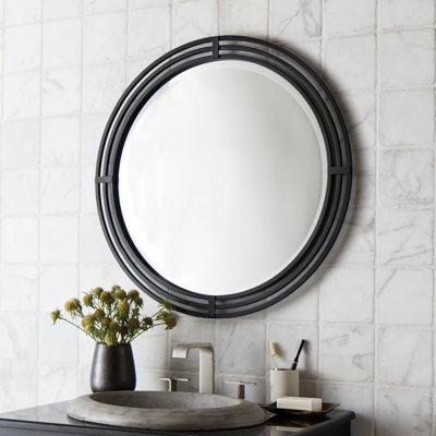 Asana Transitional Beveled Bathroom Mirror