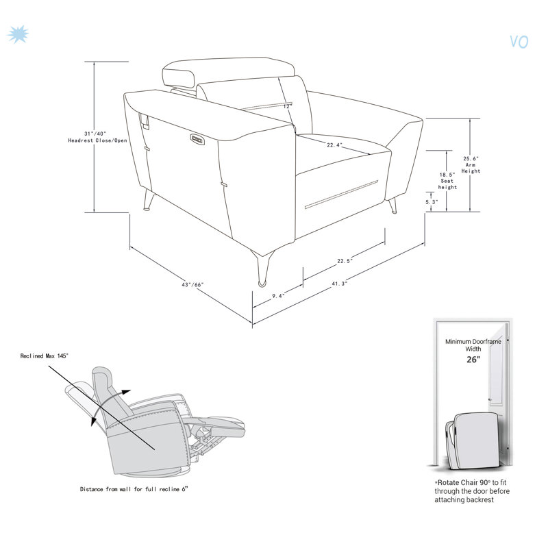 Global United Top Grain Italian Leather With Power Recliner, White