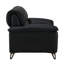 Eilene Loveseat, Black Top Grain Leather LV03701
