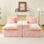 Canapé 4 places en velours rose