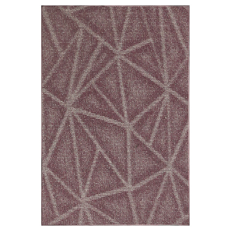 Tapis mauve à motif géométrique Dicus, Rectangle 9 pi x 10 pi