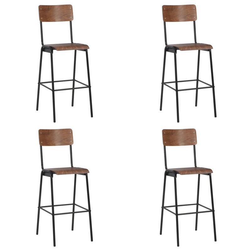 Popa Dining Set, Brown, 4