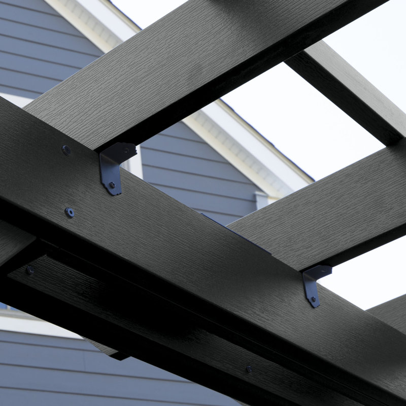 Bodhi Plastic Pergola, Black, 10 ft. W x 12 ft. D