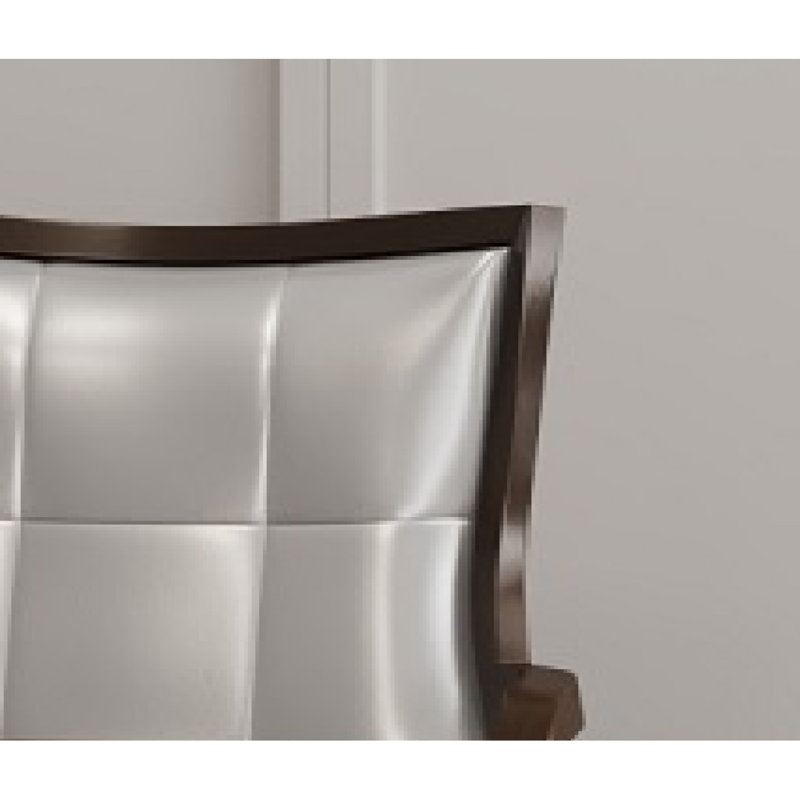 Chaise rembourrée en bois Fifth Avenue, Argent argent